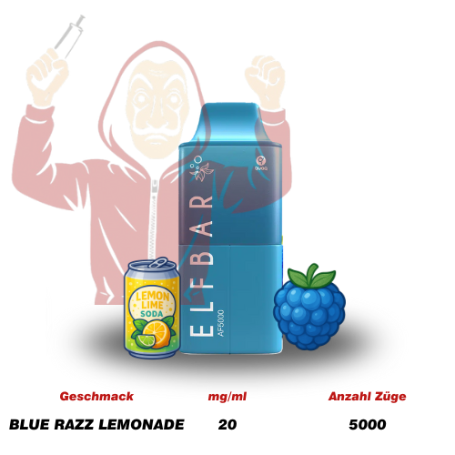 ELFBAR AF 5000 Blue Razz Lemonade