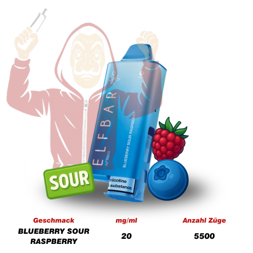 ELFBAR AF 5500 Blueberry Sour Raspberry