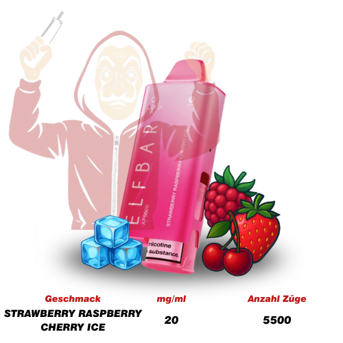 ELFBAR AF 5500 Strawberry Raspberry Cherry