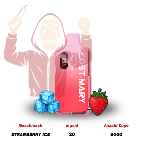 LOST MARY BM 6000 Strawberry Ice