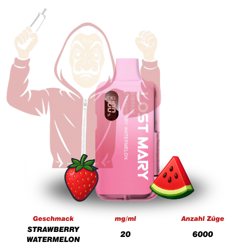 LOST MARY BM 6000 Strawberry Watermelon