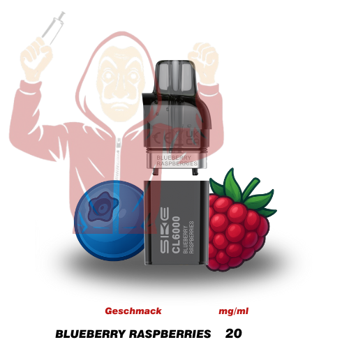 SKE Crystal CL6000 Pod Blueberry Raspberries
