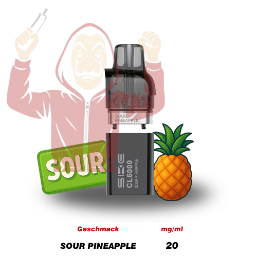 SKE Crystal CL6000 Pod Sour Pineapple